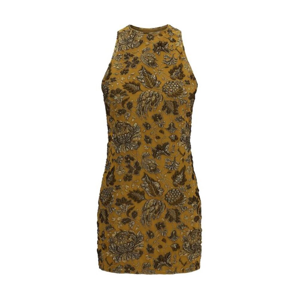 Saint Laurent Brown Polyamide Cocktail Women's Dress